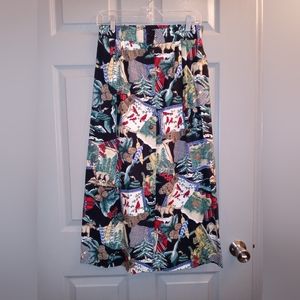 Winterscapes 80s Vintage Skirt. Sz 10
